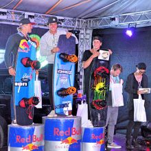 Sieben Stockerlplätze für Österreichs Cable Wakeboarder beim Worldstop in Bratislava.